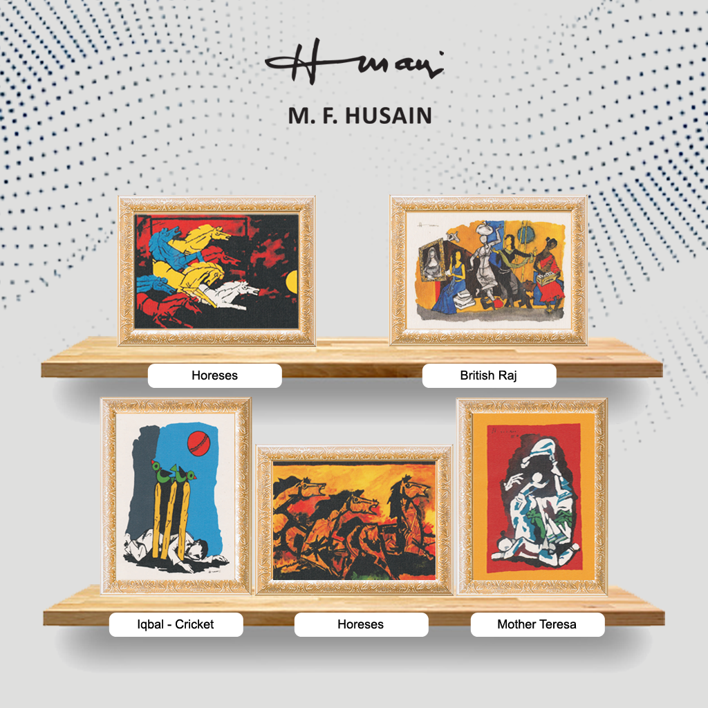 mf husain painting with names